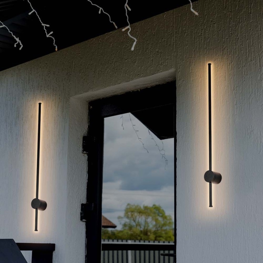 LED Väli seinavalgusti LED/12W/230V 3000K IP65 must