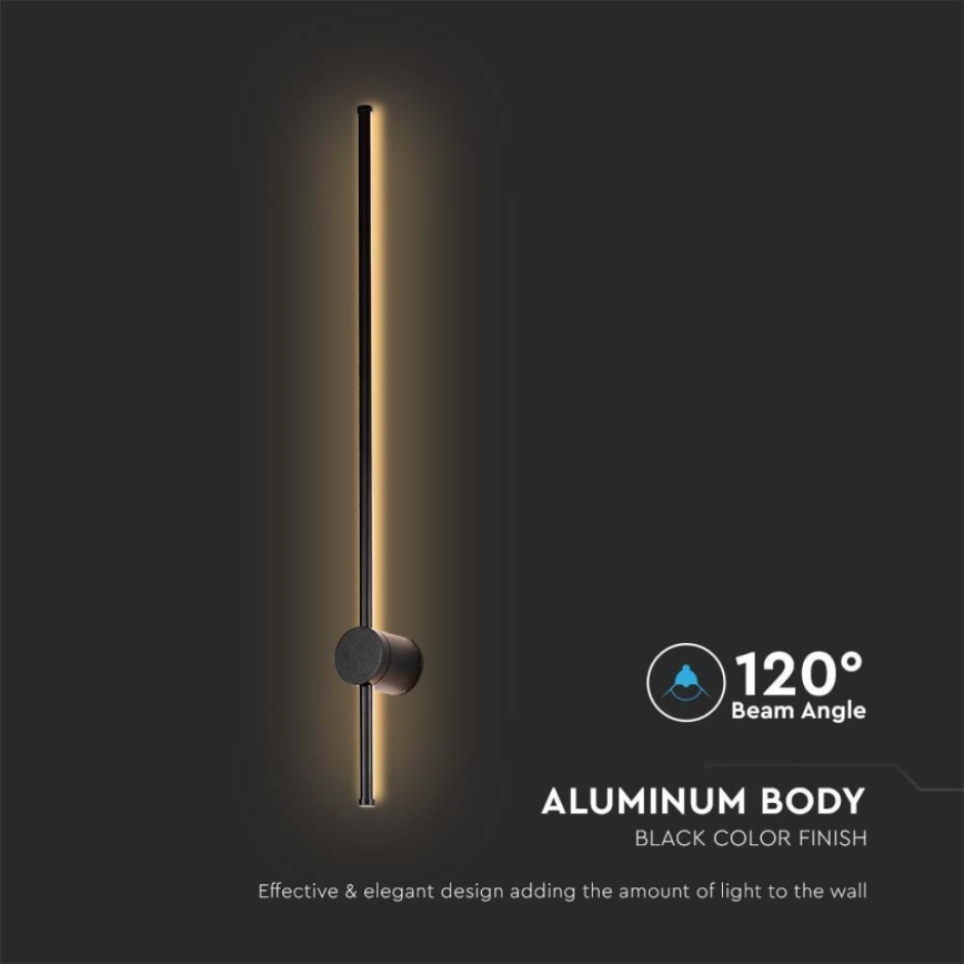 LED Väli seinavalgusti LED/12W/230V 3000K IP65 must