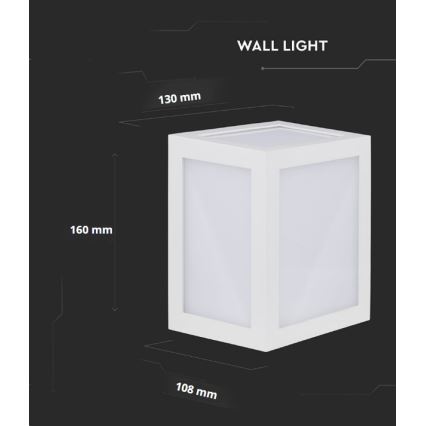 LED Väli seinavalgusti LED/12W/230V 3000K IP65 valge