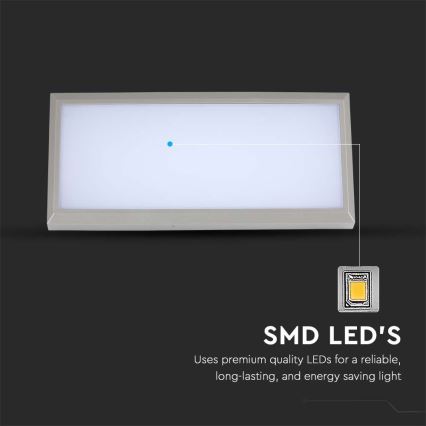 LED Väli seinavalgusti LED/12W/230V 6400K IP65 hall