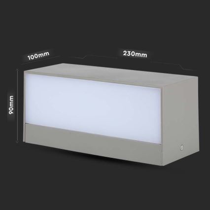 LED Väli seinavalgusti LED/12W/230V 6400K IP65