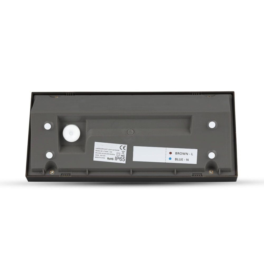 LED Väli seinavalgusti LED/12W/230V 6400K IP65 must