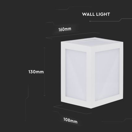 LED Väli seinavalgusti LED/12W/230V IP65 4000K valge