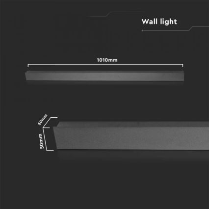 LED Väli seinavalgusti LED/16W/230V 4000K IP65 antratsiit