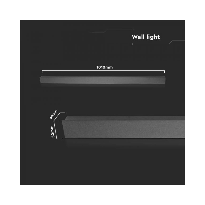 LED Väli seinavalgusti LED/16W/230V 4000K IP65 must