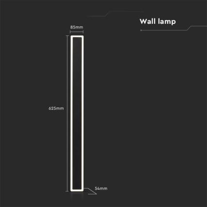 LED Väli seinavalgusti LED/17W/230V 3000K IP65 must