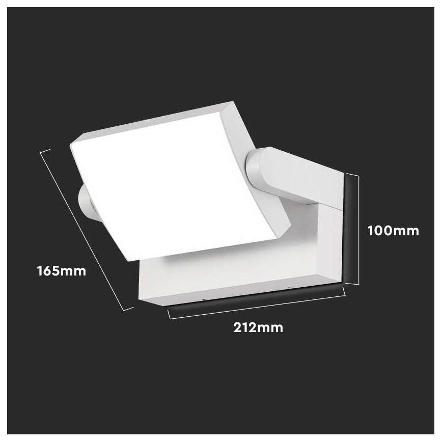 LED Väli seinavalgusti LED/17W/230V 3000K IP65 valge