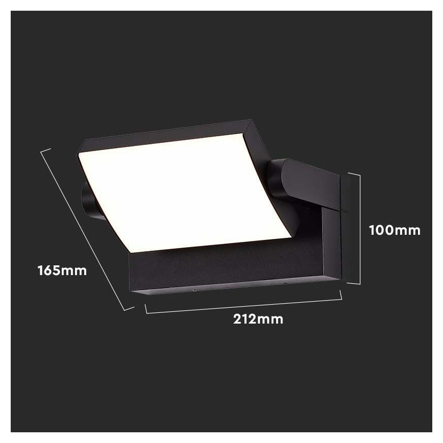 LED Väli seinavalgusti LED/17W/230V 4000K IP65 must