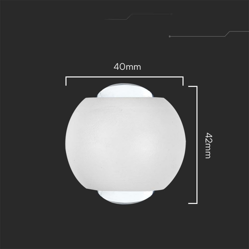 LED Väli seinavalgusti LED/2W/230V 3000K IP54 valge