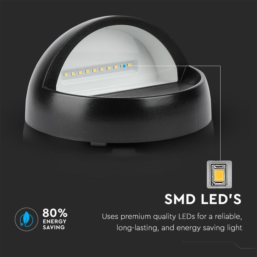 LED Väli seinavalgusti LED/3W/230V 4000K IP65 must