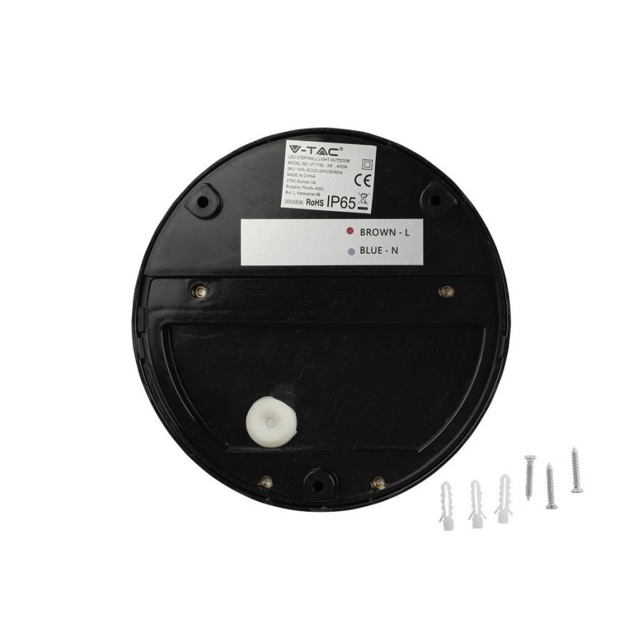 LED Väli seinavalgusti LED/3W/230V 4000K IP65 must