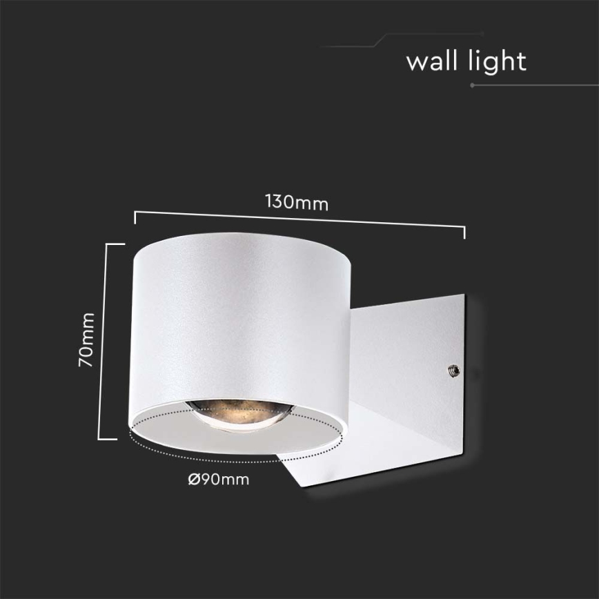 LED Väli seinavalgusti LED/5W/230V 3000K IP65 valge