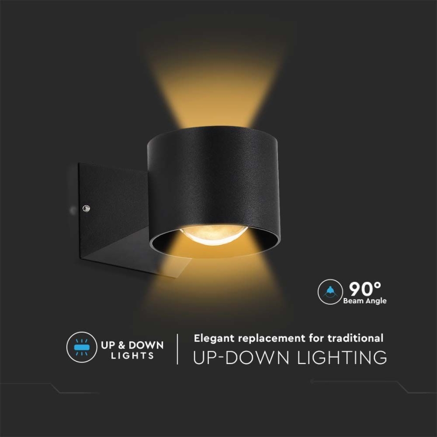 LED Väli seinavalgusti LED/5W/230V 4000K IP65 must
