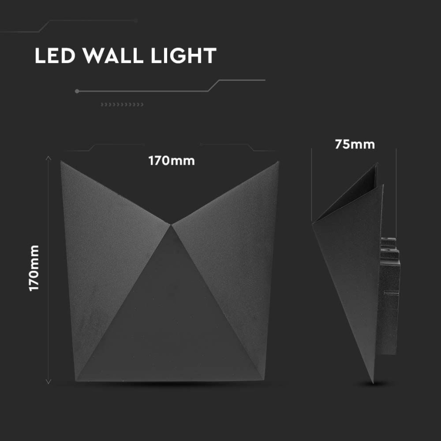 LED Väli seinavalgusti LED/5W/230V 4000K IP65 must