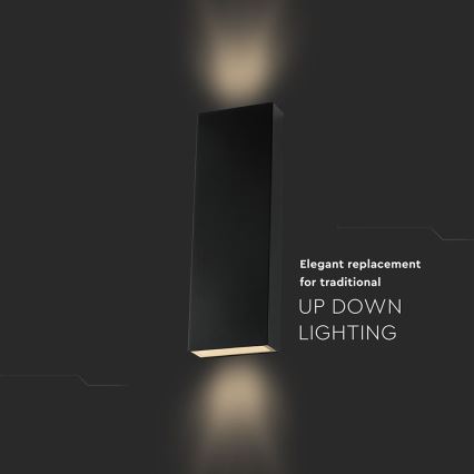 LED Väli seinavalgusti LED/8W/230V 4000K IP65 must