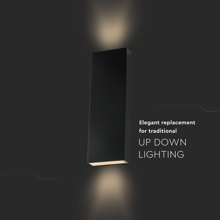 LED Väli seinavalgusti LED/8W/230V 4000K IP65 must
