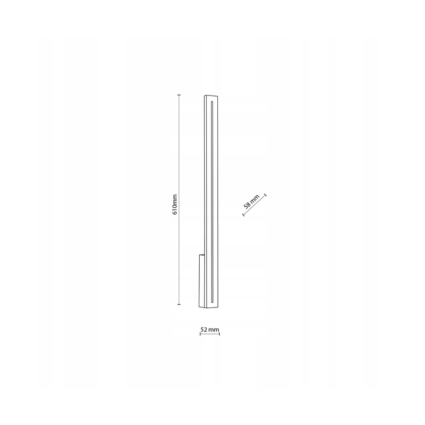 LED Väli seinavalgusti LINEA LED/12W/230V IP65 61 cm antratsiit