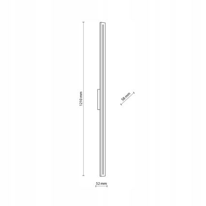 LED Väli seinavalgusti LINEA LED/30W/230V IP65 121 cm antratsiit
