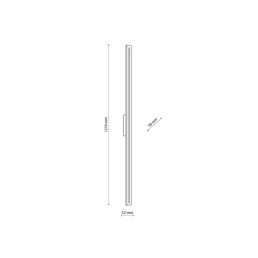 LED Väli seinavalgusti LINEA LED/30W/230V IP65 121 cm antratsiit