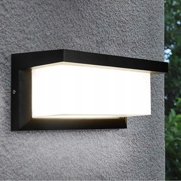 LED Väli seinavalgusti NEELY LED/12W/230V 4000K IP54 must