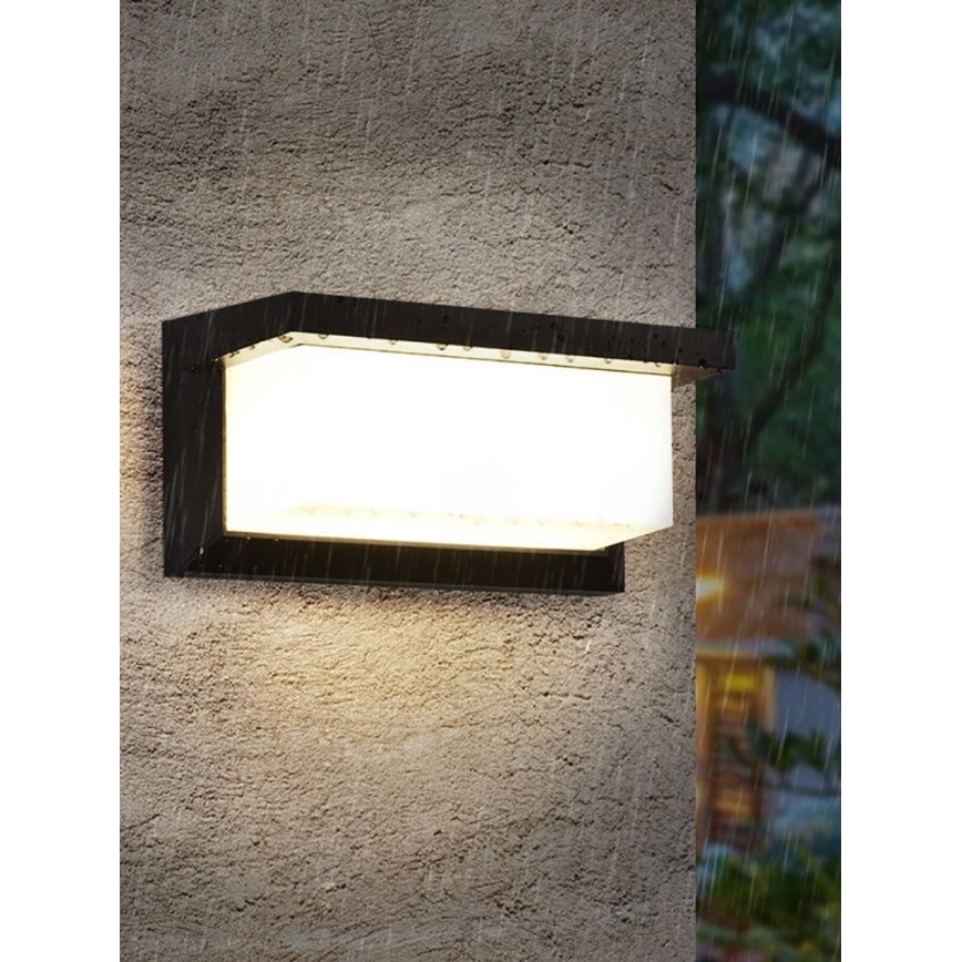LED Väli seinavalgusti NEELY LED/12W/230V 4000K IP54 must