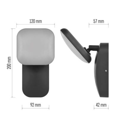 LED Väli seinavalgusti NIKA LED/12,5W/230V IP44