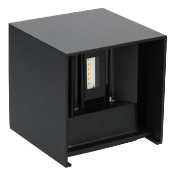 LED Väli seinavalgusti QUERK 2xLED/3W/230V 3000K IP54 must