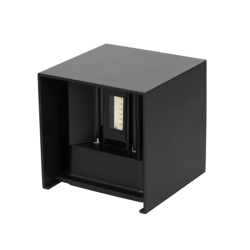 LED Väli seinavalgusti QUERK 2xLED/3W/230V 3000K IP54 must