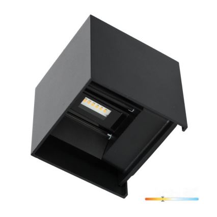 LED Väli seinavalgusti QUERK 2xLED/3W/230V 3000K IP54 must