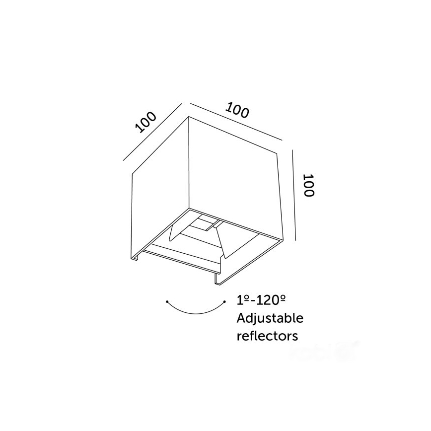 LED Väli seinavalgusti QUERK 2xLED/3W/230V 3000K IP54 must