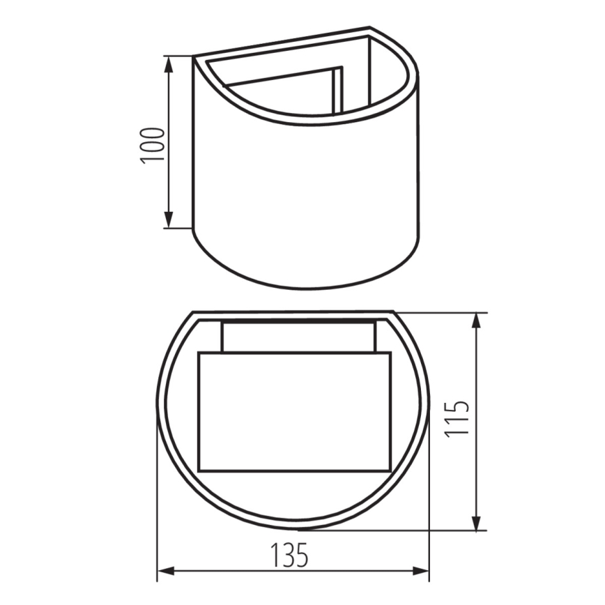 LED Väli seinavalgusti REKA LED/7W/230V IP54 antratsiit