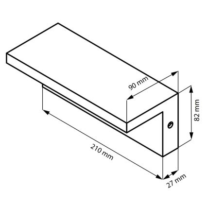 LED Väli seinavalgusti TESA LED/10W/230V IP54 must