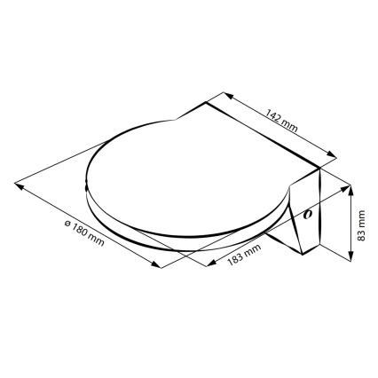 LED Väli seinavalgusti TESA LED/10W/230V IP54 must