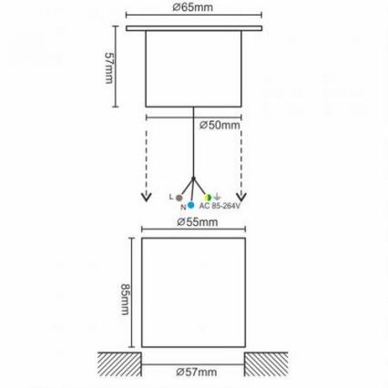 LED Väli sissesõidutee valgusti LED/4W/85-264V IP67 2800K