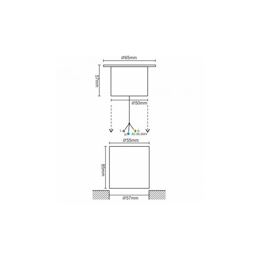 LED Väli sissesõidutee valgusti LED/4W/85-264V IP67 2800K