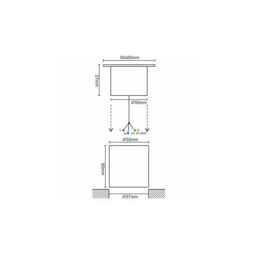 LED Väli sissesõidutee valgusti LED/4W/85-264V IP67 4000K