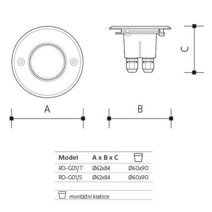 LED Väli sissesõiduteevalgusti ROAD LED/0,5W/230V IP67 6000K