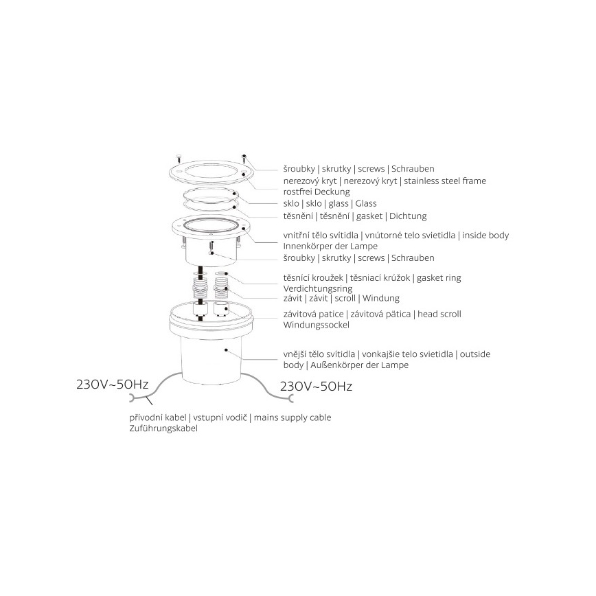 LED Väli süvistatav valgusti ROAD LED/0,5W/230V IP67 3000K