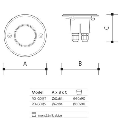 LED Väli süvistatav valgusti ROAD LED/0,5W/230V IP67 3000K