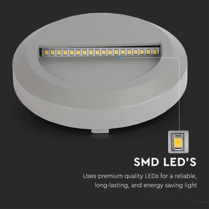 LED Väli trepivalgusti LED/2W/230V IP65 3000K hall