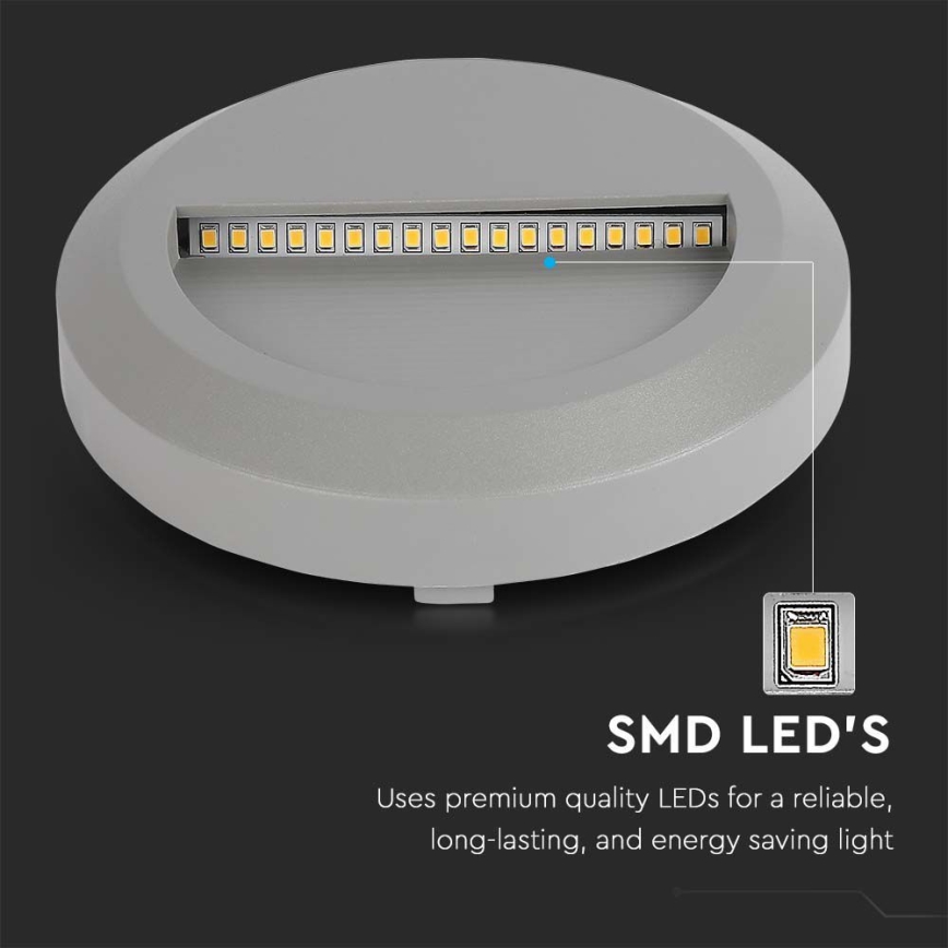 LED Väli trepivalgusti LED/2W/230V IP65 3000K hall