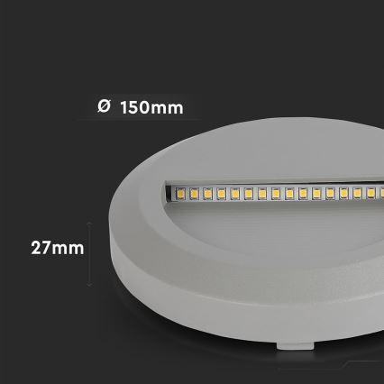 LED Väli trepivalgusti LED/2W/230V IP65 3000K hall