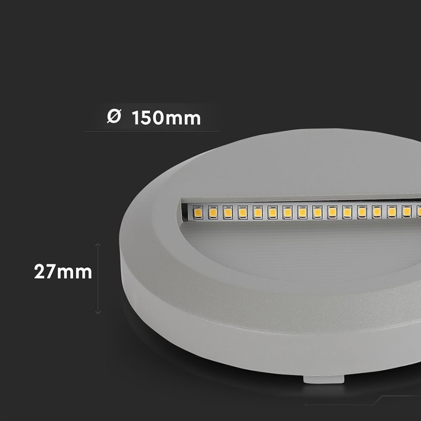 LED Väli trepivalgusti LED/2W/230V IP65 3000K hall