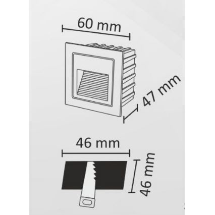 LED Väli trepivalgusti Q6 LED/3W/230V IP44