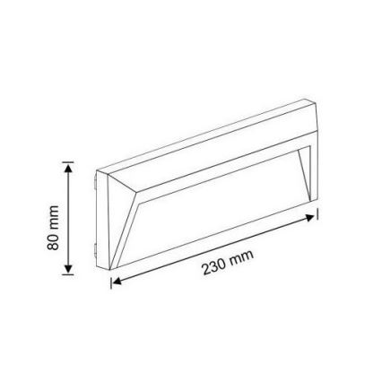 LED Väli trepivalgustus HOLDEN LED/1,6W/230V IP65 grafiit