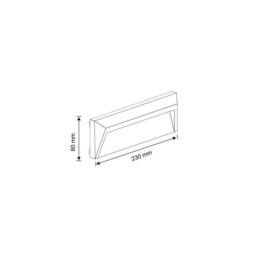 LED Väli trepivalgustus HOLDEN LED/1,6W/230V IP65 grafiit