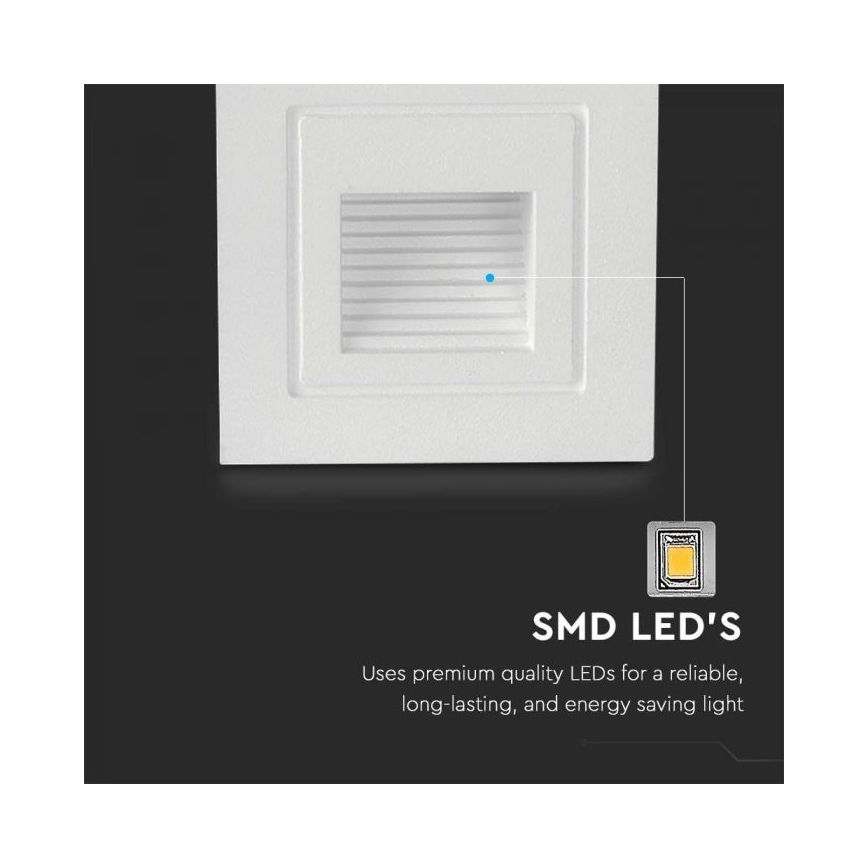 LED Väli trepivalgustus LED/3W/230V 3000K IP65 valge