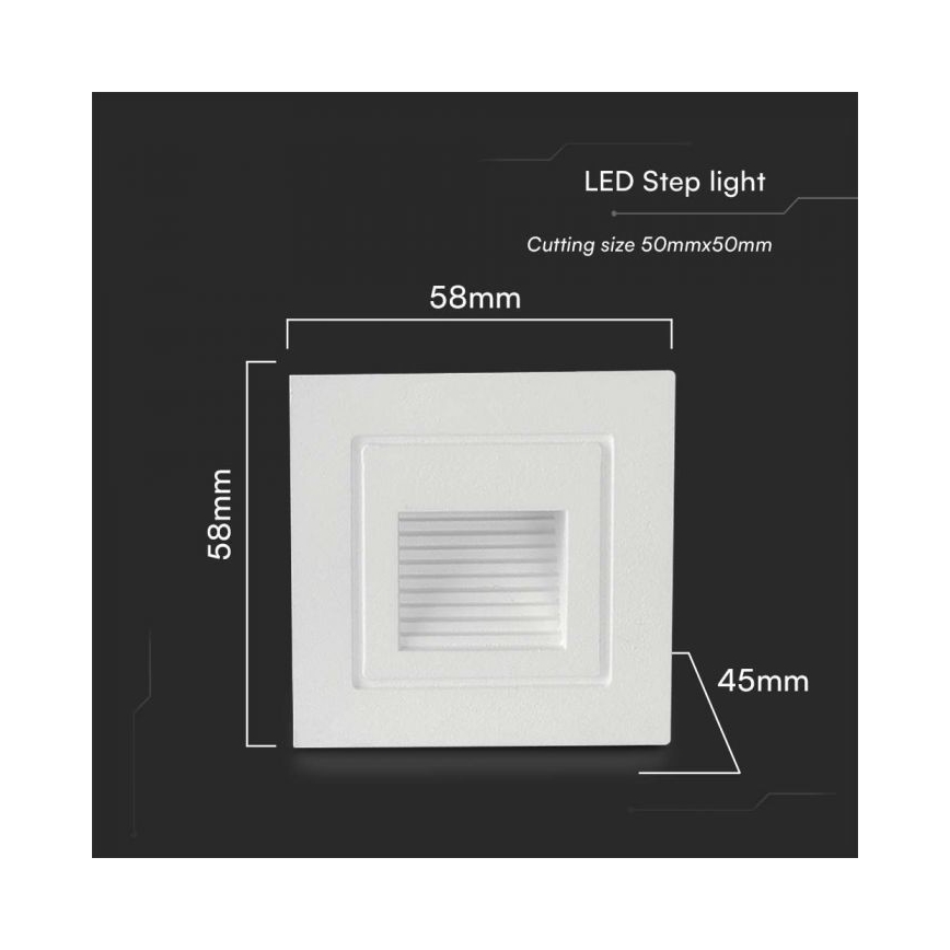 LED Väli trepivalgustus LED/3W/230V 3000K IP65 valge