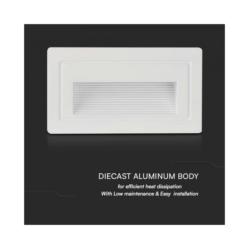 LED Väli trepivalgustus LED/3W/230V 3000K IP65 valge