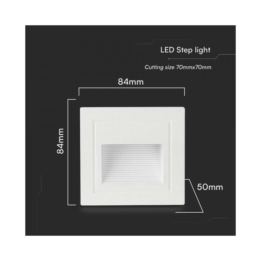LED Väli trepivalgustus LED/5W/230V 3000K IP65 valge